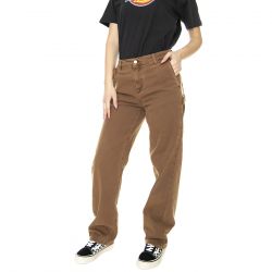 CARHARTT WIP-W' Pierce Pant Straight Tamarind Faded - Pantaloni Denim Jeans Donna Marroni