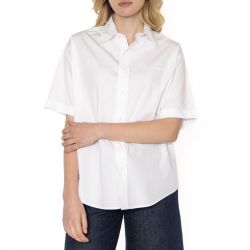 CARHARTT WIP-W' S/S Jaxon Shirt White / White - Camicia Maniche Corte Donna Bianca