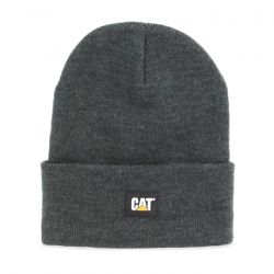 CAT-Cat Label Cuff Beanie Dark Heather Grey - Cappellino a Cuffia Grigio