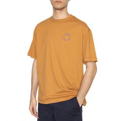 CAT-Circle Logo T-Shirt Duck - Maglietta Girocollo Uomo Arancione