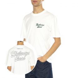 CAT-Highways Ahead T-Shirt Bone - Maglietta Girocollo Uomo Bianca