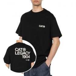 CAT-Legacy T-Shirt Black - Maglietta Girocollo Uomo Nera