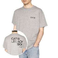CAT-Legacy T- Shirt Grey - Maglietta Girocollo Uomo Grigia