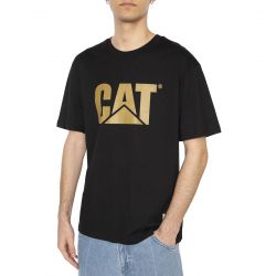 CAT-Logo T-Shirt Black - Maglietta Girocollo Uomo Nera