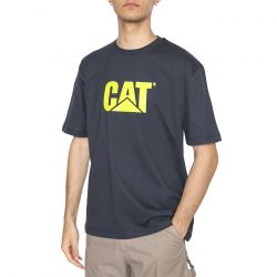 CAT-Logo T-Shirt Blue Nights - Maglietta Girocollo Uomo Blu