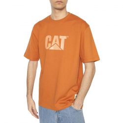 CAT-Logo T-Shirt Orange - Maglietta Girocollo Uomo Arancione