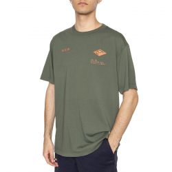CAT-No. 1 Faded T-Shirt Beetle - Maglietta Girocollo Uomo Verde