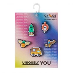 CROCS-The Great Outdoors 5 Pack - Set di Charm Multicolore per Calzature Crocs