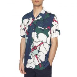 DARK SEAS-Flagler Woven Navy Shirt - Camicia Maniche Corte Uomo Multicolore