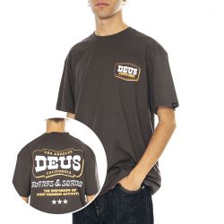Deus Ex Machina-Buckle Up Tee Choc Brown - Maglietta Girocollo Uomo Marrone