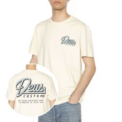 Deus Ex Machina-Conduit Tee Dirty White - Maglietta Girocollo Uomo Beige