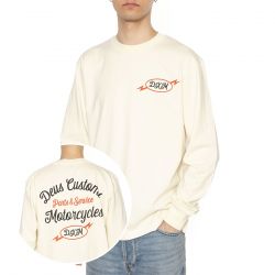 Deus Ex Machina-Iota Ls Tee Dirty White Maglietta Girocollo Maniche Lunghe Uomo Beige