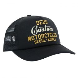 Deus Ex Machina-Kamli Trucker Black - Cappellino con Visiera Nero 