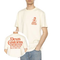 Deus Ex Machina-Raptor Tee Dirty White - Maglietta Girocollo Uomo Beige