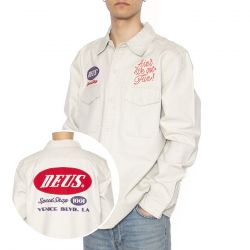Deus Ex Machina-Tin Lizzie Shirt Dirty White - Camicia Uomo Beige