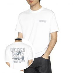 Dickies-Bricklane SS Tee White - Maglietta Girocollo Uomo Bianca