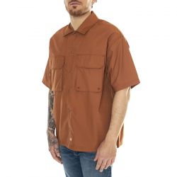 Dickies-Fisherville Shirt Mocha Bisque - Camicia Maniche Corte Uomo Marrone