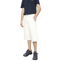 Dickies-Loose Denim Painter Short Egret - Bermuda Denim Jeans Uomo Bianchi