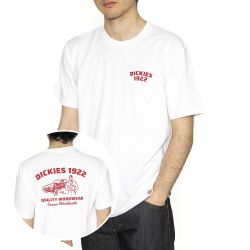 Dickies-Mechanic SS Tee White - Maglietta Girocollo Uomo Bianca