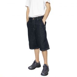 Dickies-Medison Denim Short Rinsed Blue - Bermuda Denim Jeans Uomo Blu