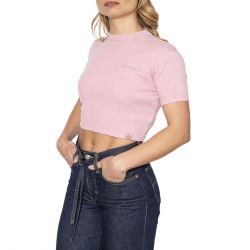 Dickies-Plentywood Tee SS Lilas - Maglietta Girocollo Donna Rosa