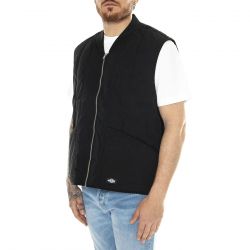 Dickies-Quilted Vest Black - Giacca Smanicata Uomo Nera
