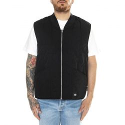 Dickies-Quilted Vest Black - Giacca Smanicata Uomo Nera
