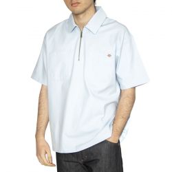 Dickies-Ranch Qz Shirt Skyway - Camicia Maniche Corte Uomo Blu