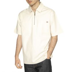 Dickies-Ranch Qz Shirt Whitecap Gray - Camicia Maniche Corte Uomo Beige