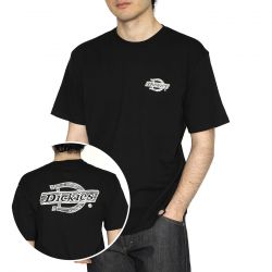Dickies-Wood Logo Tee Black - Maglietta Girocollo Uomo Nera