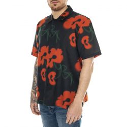 Edwin-Garden Society Shirt SS Red / Black - Camicia Maniche Corte Uomo Multicolore