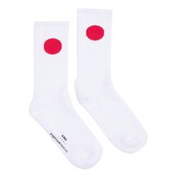Edwin-Japanese Sun Sock x Democratique White - Calzini Bianchi