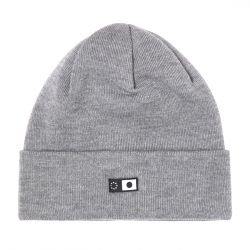 Edwin-Merinos Beanie Mid Grey Marl - Cappellino a Cuffia Grigio