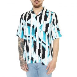 Edwin-M' Multidimensional Stripes Shirt SS Multicolor Short Sleeves