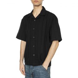 Edwin-Saga Shirt SS Black - Camicia Maniche Corte Uomo Nera