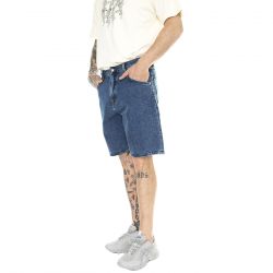Edwin-Tyrell Short Mid Marble Wash - Bermuda Denim Jeans Uomo Blu