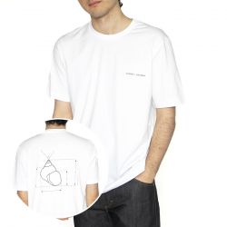 Elvine-Omar Print White - Maglietta Girocollo Uomo Bianca