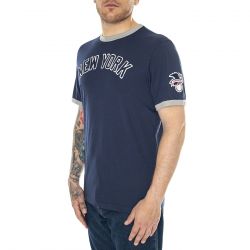 FANATICS-New York Yankees Fanatics Fundamental SS Tee navy/grey - Maglietta Girocollo Uomo Blu