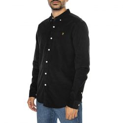 Farah-Fontella Slim Fit Shirt Black - Camicia Uomo Nera-F4WF9017-010