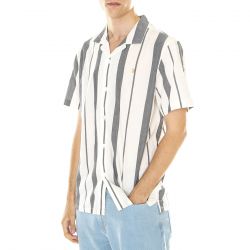 Farah-M' Adler Casual Fit Short Sleeve Stripe Revere Shirt -F4WSD032-412