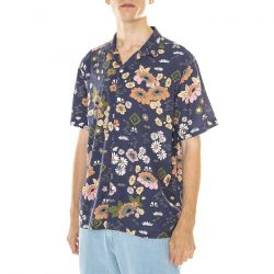 Farah-M' Laguna Casual Fit Reverse Floral Print Shirt - Camicia Maniche Corte Uomo Multicolore-F4WSD036-972