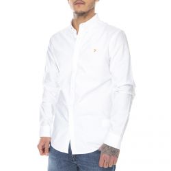 Farah-Mens Brewer Shirt White - Camicia Uomo Bianca-F4WSB060-104