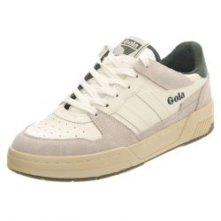 GOLA-Allcourt '86 White / Evergreen - Scarpe Stringate Profilo Basso Uomo Bianche