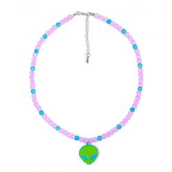 GRIMEY-UFollow Beads Nacklace Lilac 