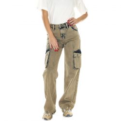 GUESS ORIGINALS-Go Kit Cargo Pant Go Acid Brown - Pantaloni Denim Jeans Donna Marroni