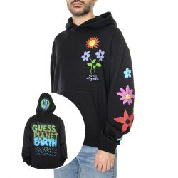 GUESS ORIGINALS-M' Go Earthy Day Sunshine Hoodie Jet Black A996