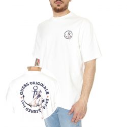 GUESS ORIGINALS-M' Go Sailor Logo Tee White Peaks