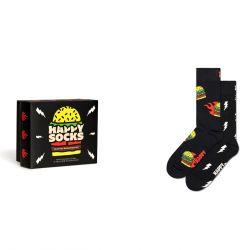 HAPPY SOCKS-2-Pack Blast Off Burger Socks Gift Set 9000 - Set da Due Paia di Calzini Multicolore