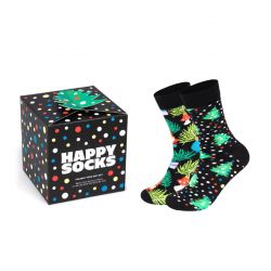 HAPPY SOCKS-2-Pack Holiday Tree Gift Set Black - Set da Due Paia di Calzini Multicolore