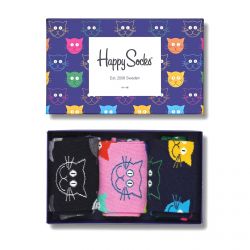 HAPPY SOCKS-Cats Socks Gift Box Multicolored 3-Pack-SXMJA08-0100